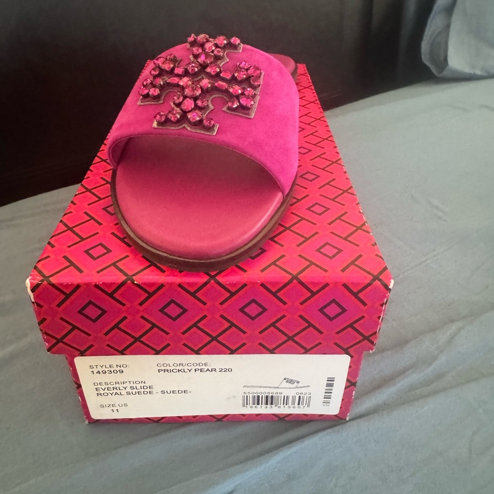 Tory Burch Prickly Pear Suede Sandals